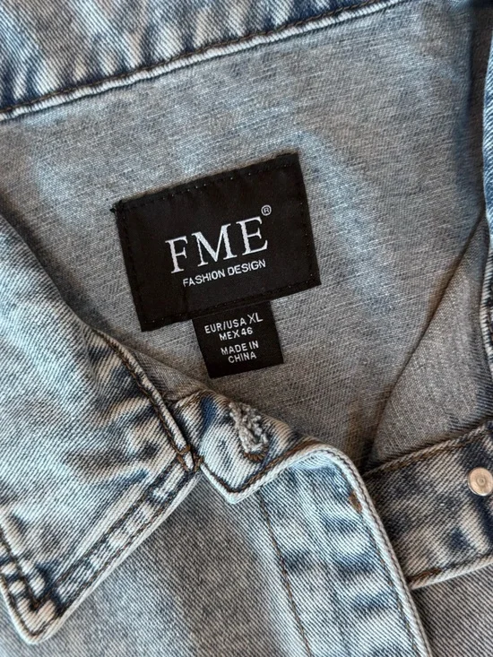 BRAND NEW FME XL Light Blue Denim Jacket - Picture 4 of 8